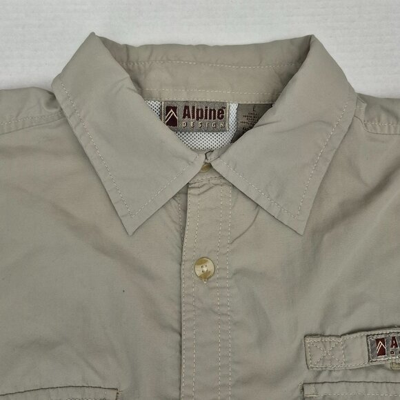 Alpine Design Button Up Shirt Men's L Outdoor Fishing Vented Hike - Pre-owned - Picture 2 of 11